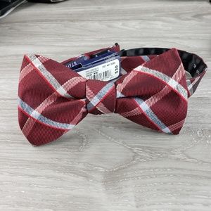 Stafford bowtie red and maroon plaid